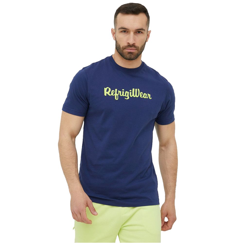 

Классическая футболка с круглым вырезом и логотипом синего цвета Refrigiwear