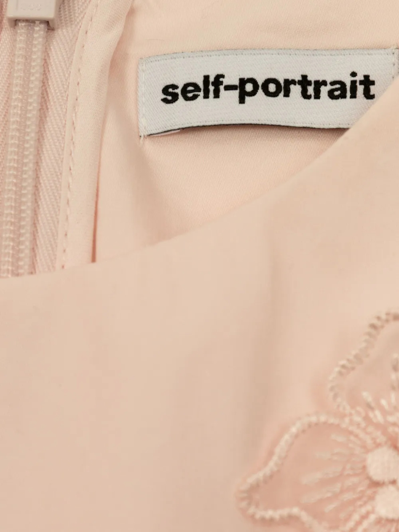 Платье Self-Portrait Kids с цветочной вышивкой, розовый — фото 4