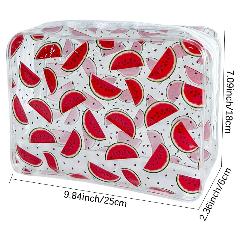 Набор из 2 прозрачных косметичек с принтом «Вишня» Toteprint, Cherry Print-2Pc — фото 2