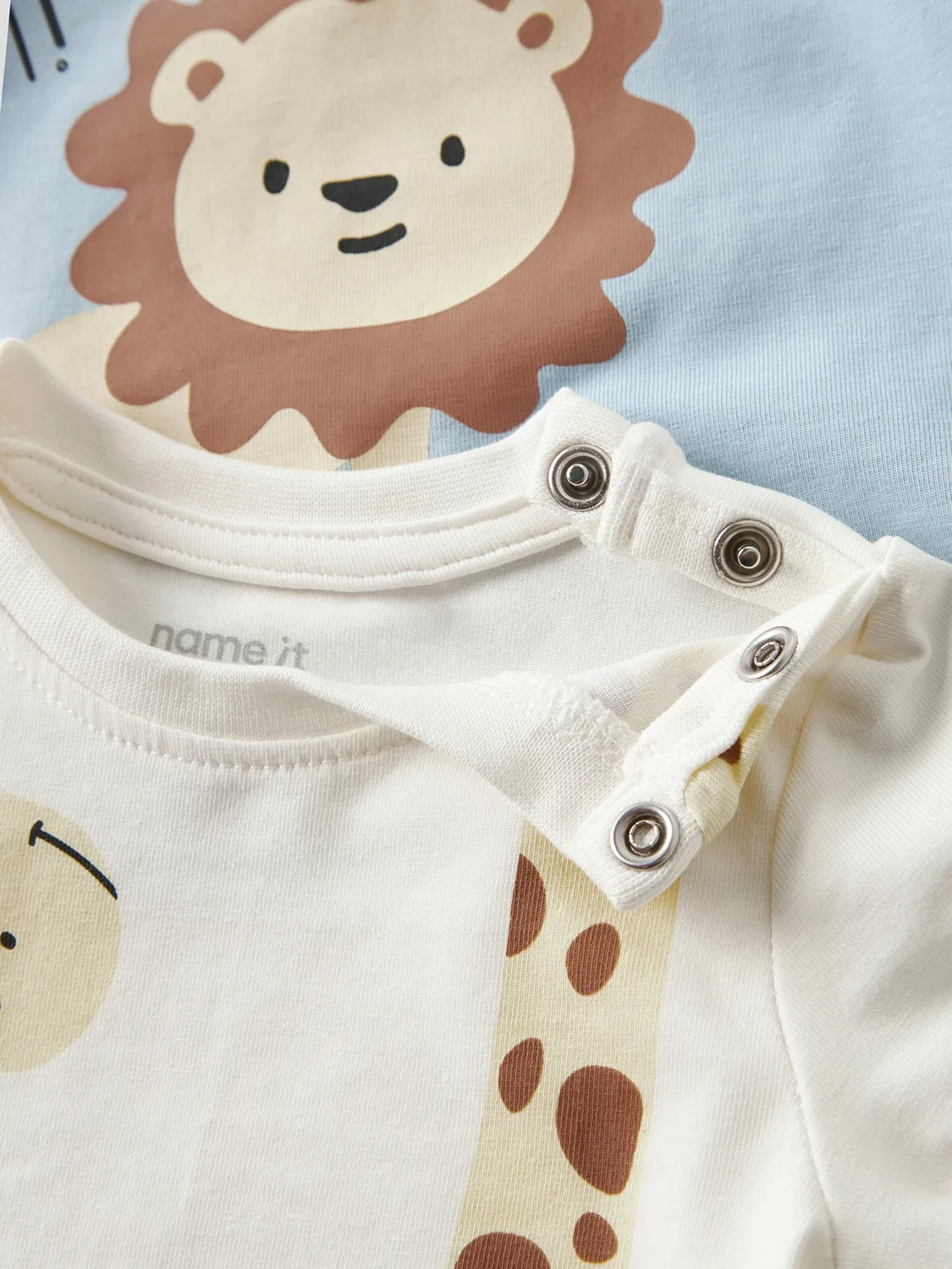 Футболка 'NBMHOS' Name It, Beige/Cream/Light Blue — фото 4