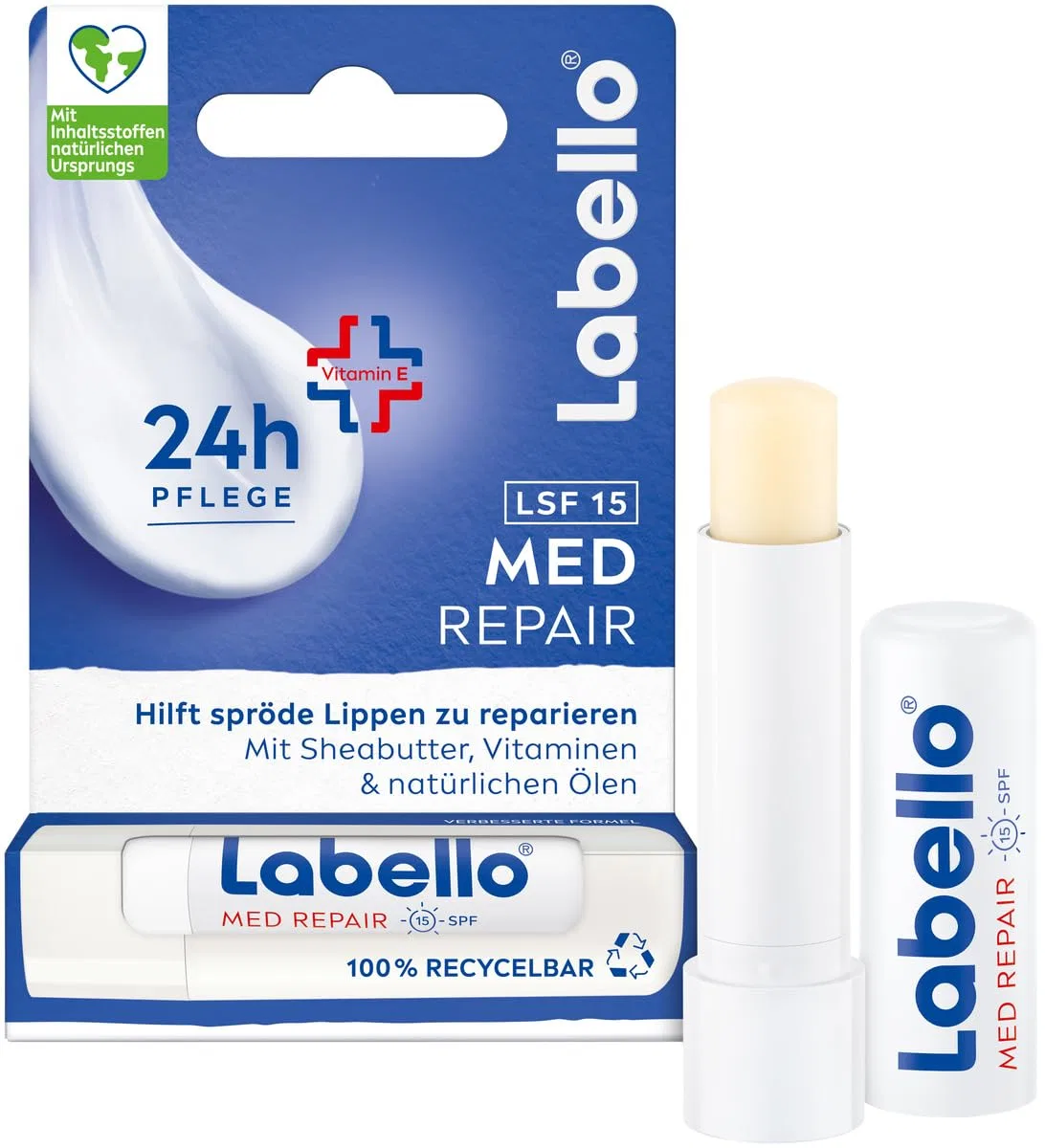 Бальзам для губ Labello Med Repair с SPF 15 и витамином Е Labello