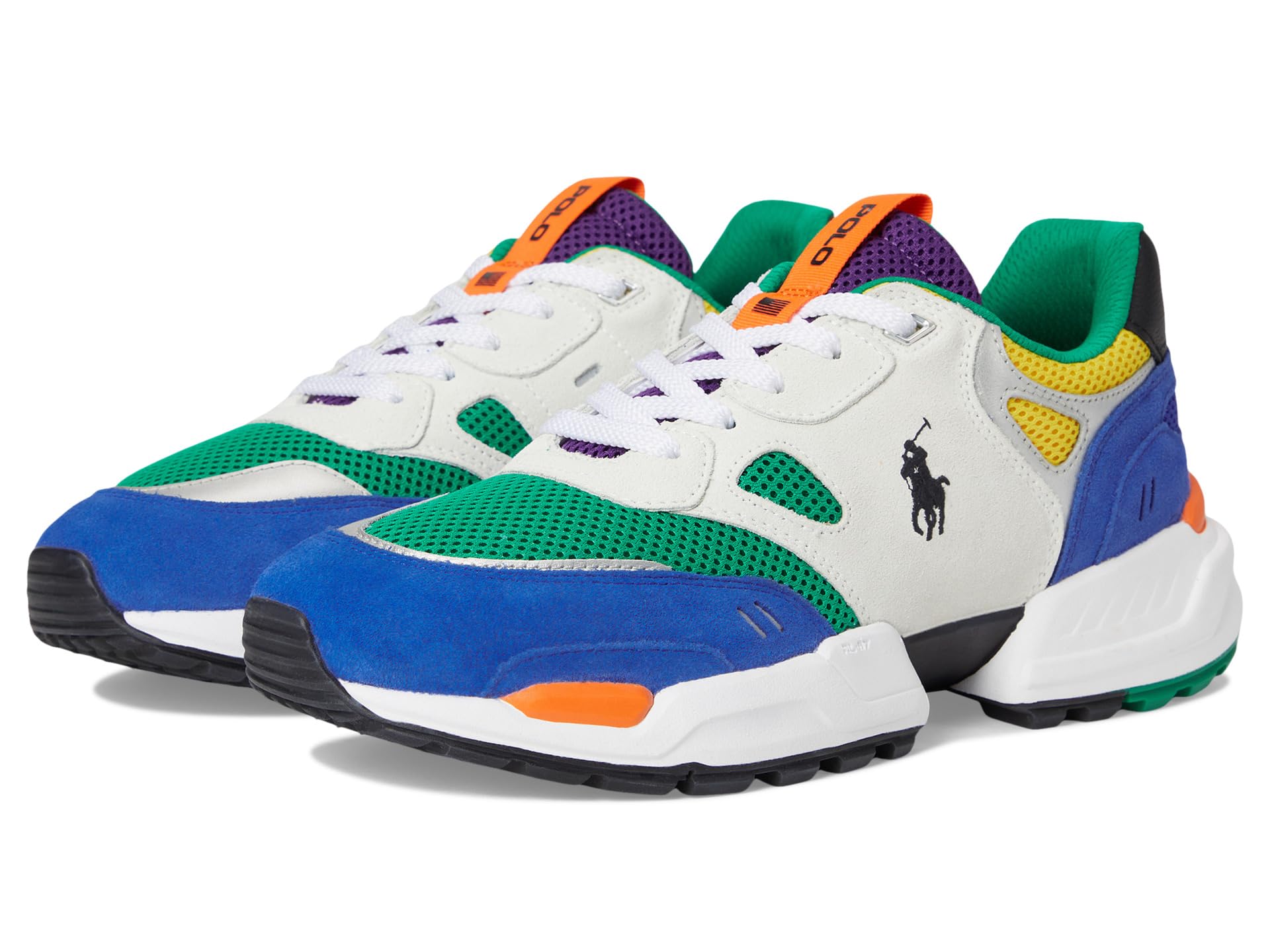 

Туфли Polo Ralph Lauren Jogger Suede & Mesh Sneaker, цвет Multi Colorblock