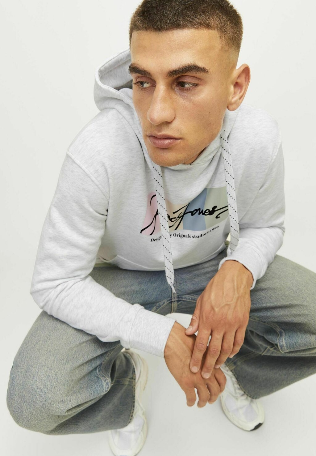 

Толстовка с капюшоном LOGO Jack & Jones, кремовый