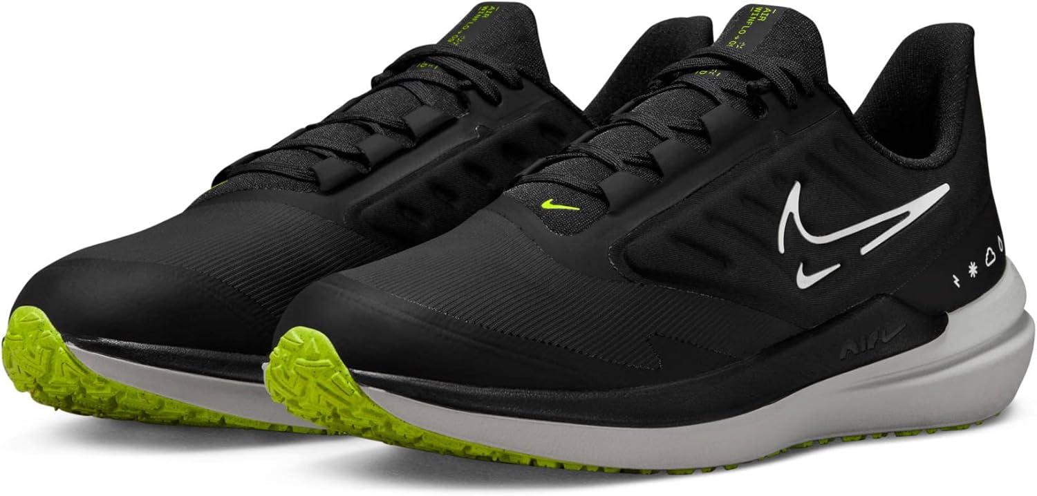 Мужские беговые кроссовки Nike Air Winflo 9 Shield, белый/черный/серый — фото 2