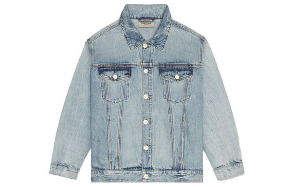 Куртка fw20 light denim trucker jacket 'indigo' Fear Of God Essentials, синий — фото 2