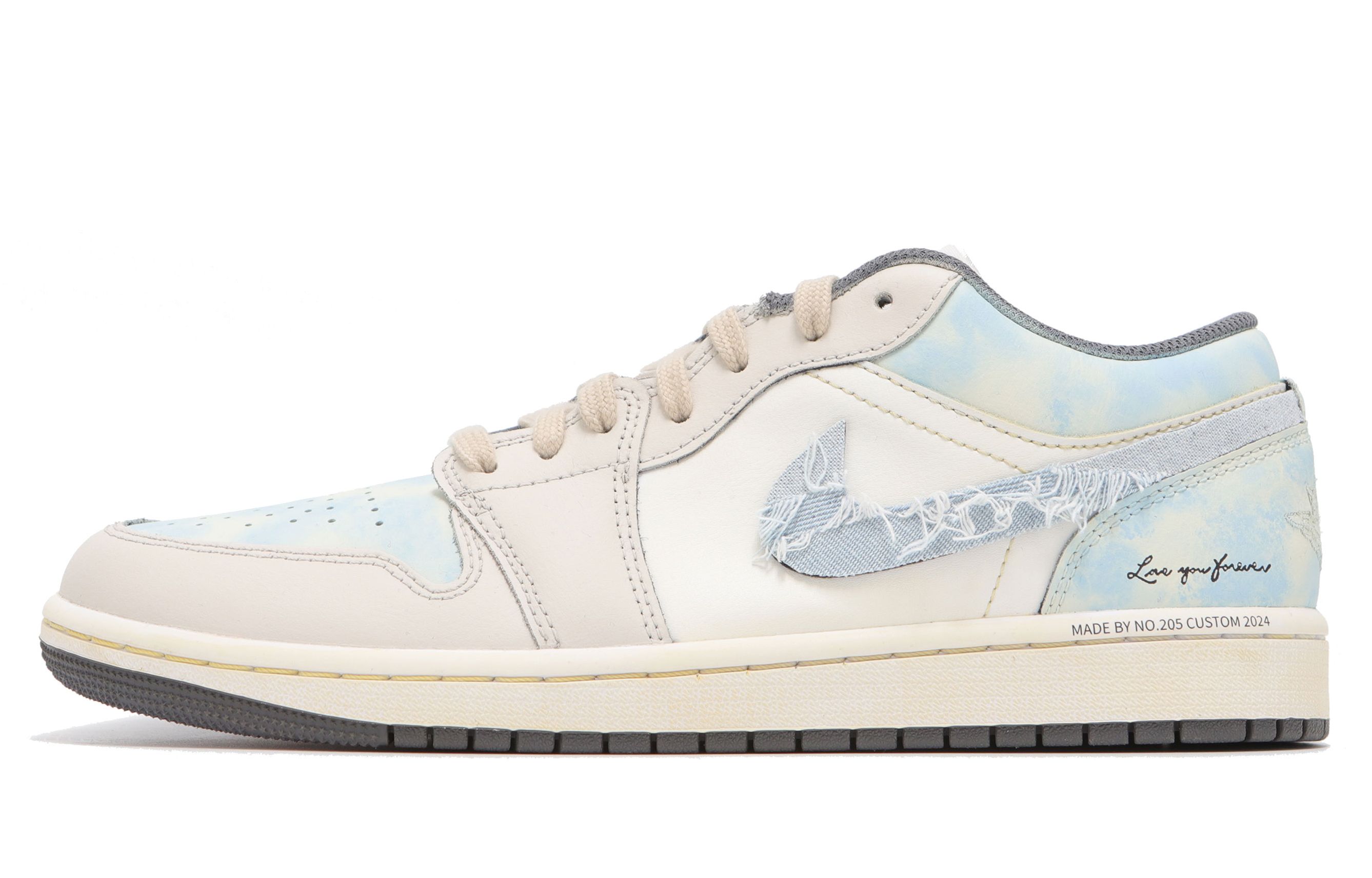 

Air 1 устойчивые к истиранию низкие баскетбольные кроссовки мужские light beige blue Jordan, экрю