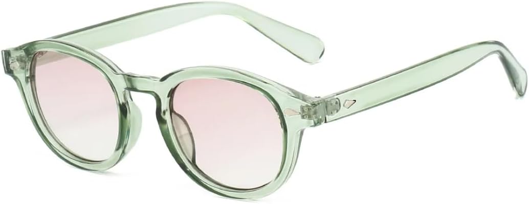 

Солнцезащитные очки с защитой UV400 | Круглая оправа, линзы конфетного цвета | Для женщин и мужчин, для занятий спортом на открытом воздухе и вождения DSVIGF, Greenish Pink