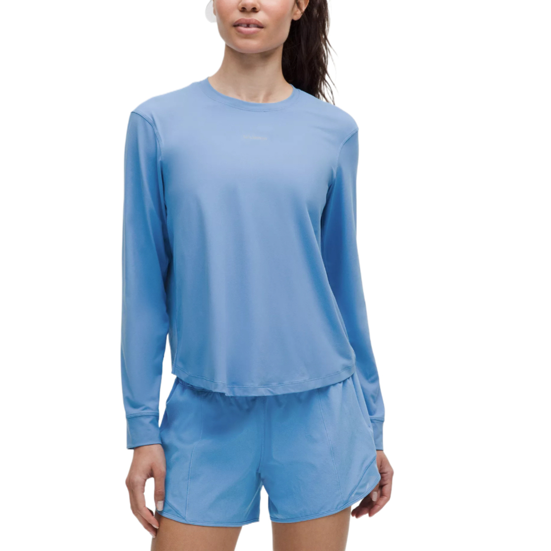 

Рубашка Cross BackLong Sleeve Shirt Women's Lululemon, светло-голубой