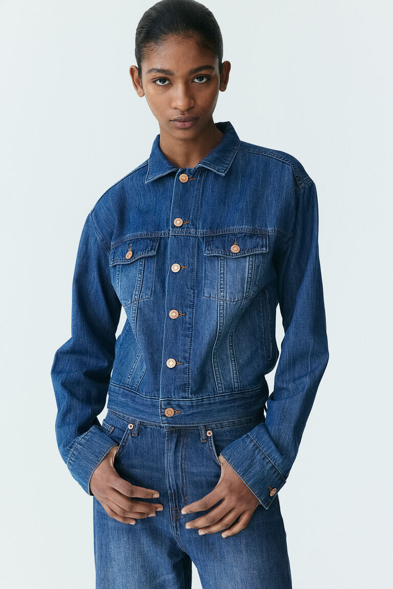

Джинсовая куртка feather soft H&M, синий