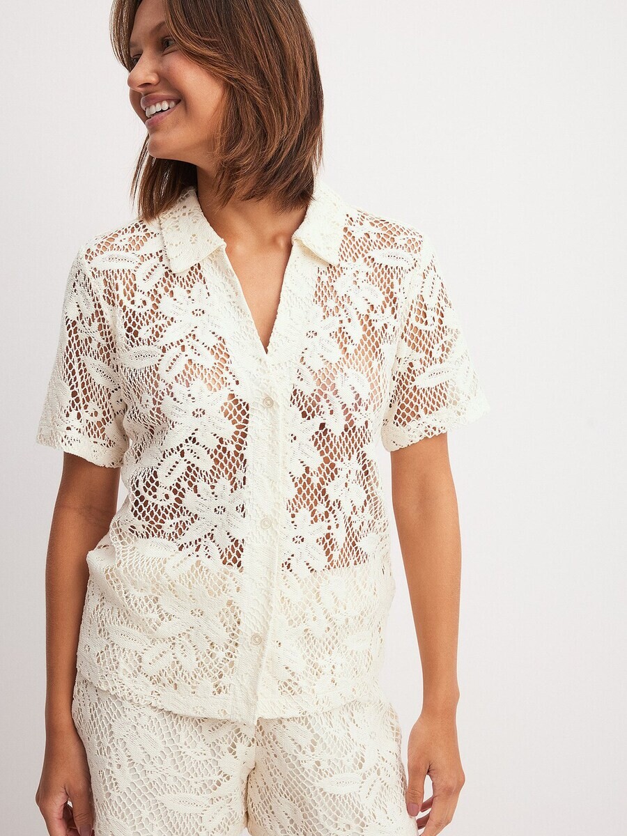

Блузка с коротким рукавом NA-KD Blouse, белый