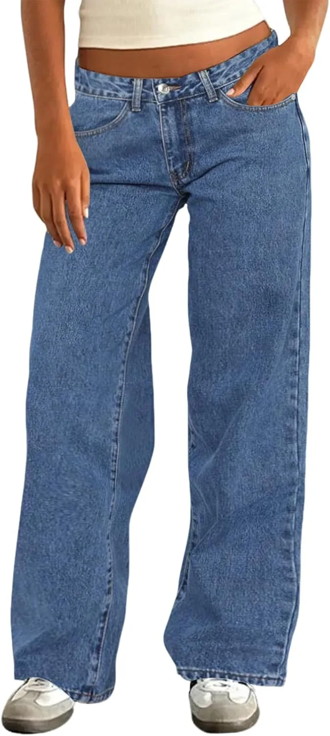 

Джинсы Wide Leg для женщин с низкой посадкой и расслабленным кроем Boyfriend Bakgeerle