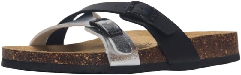 

Сандалии Иисуса с двойной пряжкой для женщин и мужчин, унисекс, с широкой пробковой подошвой, водонепроницаемые, шлепанцы для пляжа, легкие, дышащие, с поддержкой свода стопы, нескользящие Geerta, черный