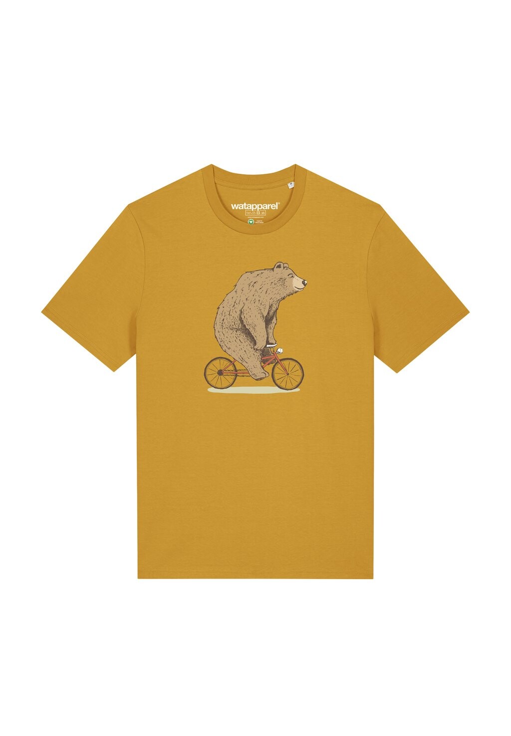 

Футболка с принтом FAHRRADBÄR watapparel, горчично-желтый