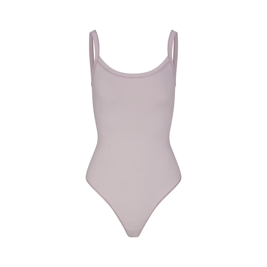 

Боди с вырезом-круглым вырезом SKIMS Cotton Jersey, цвет Oyster