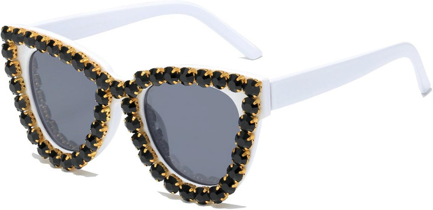 

Laureles 2023 Модные квадратные солнцезащитные очки с бриллиантами для женщин, крупные, со стразами, солнцезащитные очки для женщин, защита от УФ-излучения UV400, White Grey