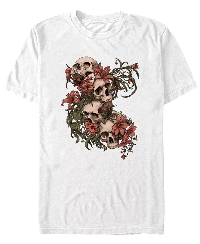 

Мужская футболка с коротким рукавом Garden of Skulls Colors Design By Humans, белый