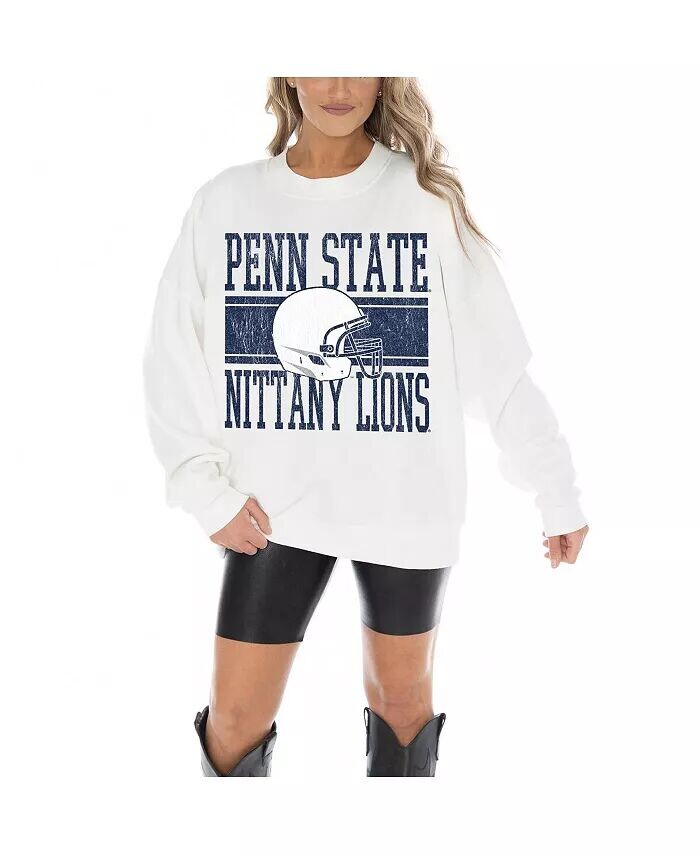 

Женская белая толстовка Penn State Nittany Lions Fair Catch Gameday Couture
