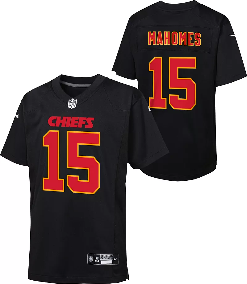 

Черная игровая майка Nike Youth Kansas City Chiefs Патрика Махоумса № 15
