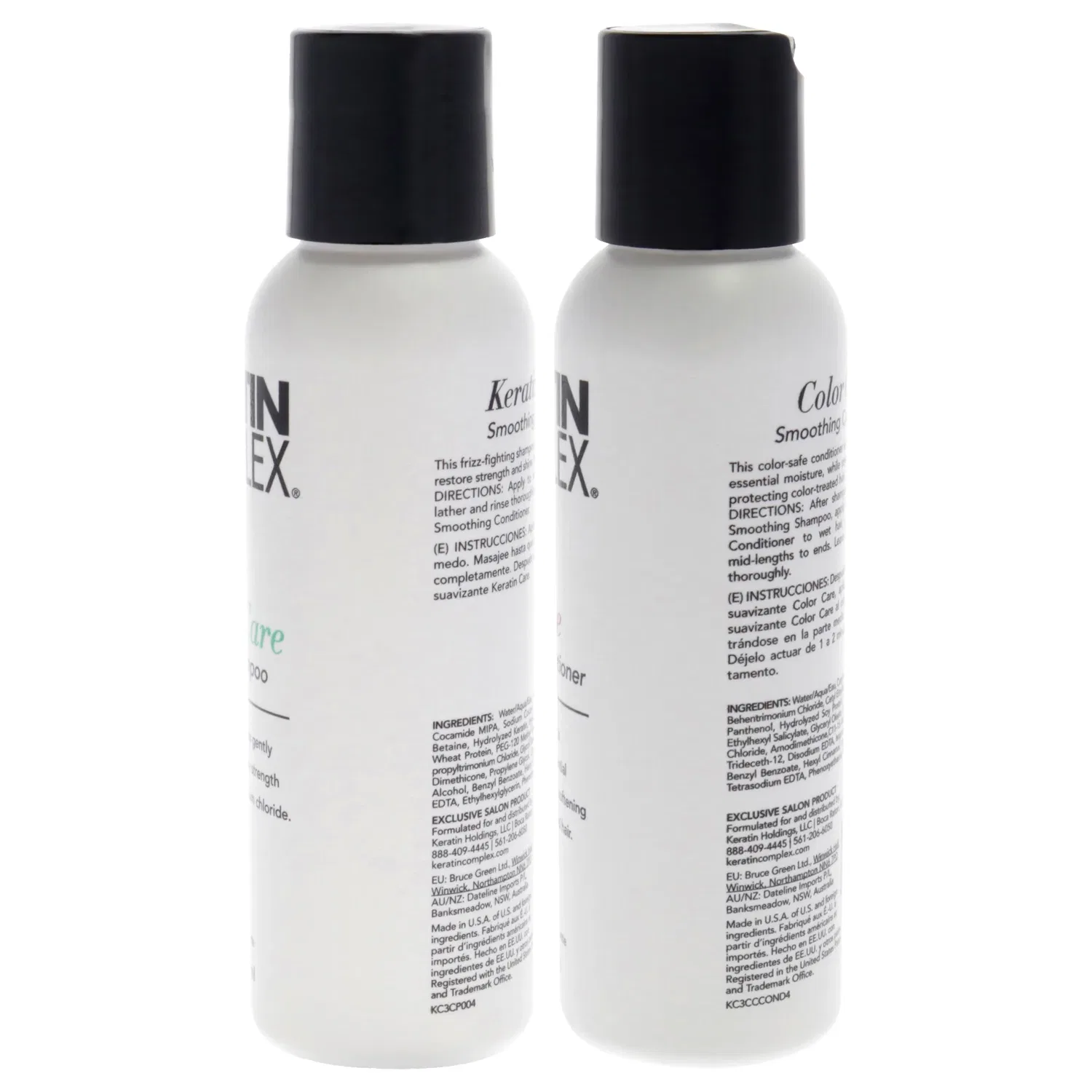 Набор Keratin Complex от Keratin Complex для мужчин и женщин - комплект из 2 предметов: кондиционер (85 мл) и шампунь (85 мл), белый — фото 3
