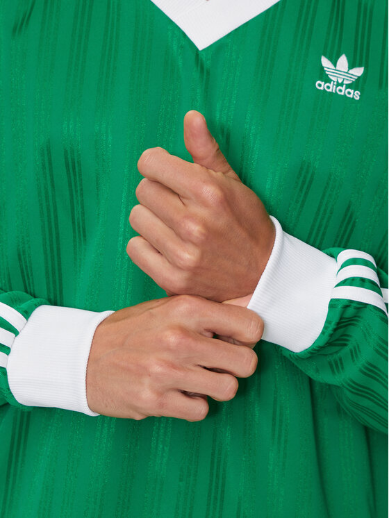 Лонгслив regular fit adicolor Piqué Football IX5225 Adidas, зеленый — фото 4