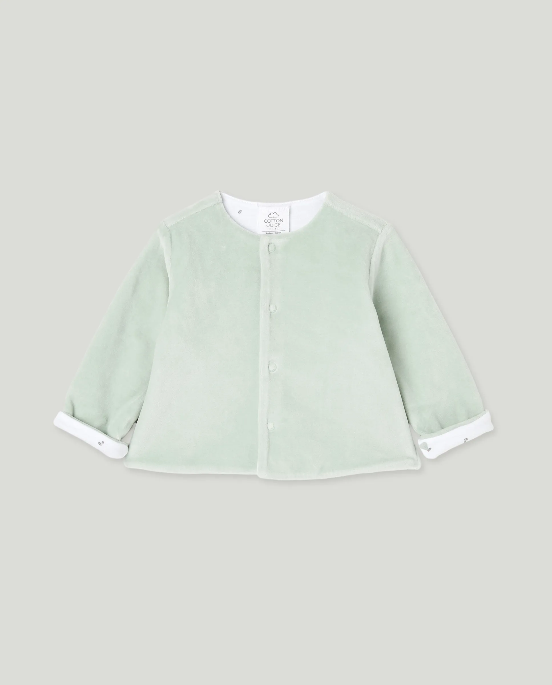 

Детская пижамная куртка для девочки двусторонняя Cotton Juice, зеленый