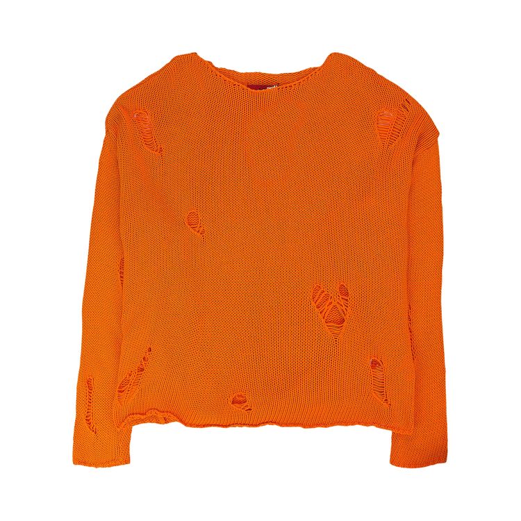 

Толстовка 424 Ripped Crewneck Sweatshirt 'Orange', оранжевый