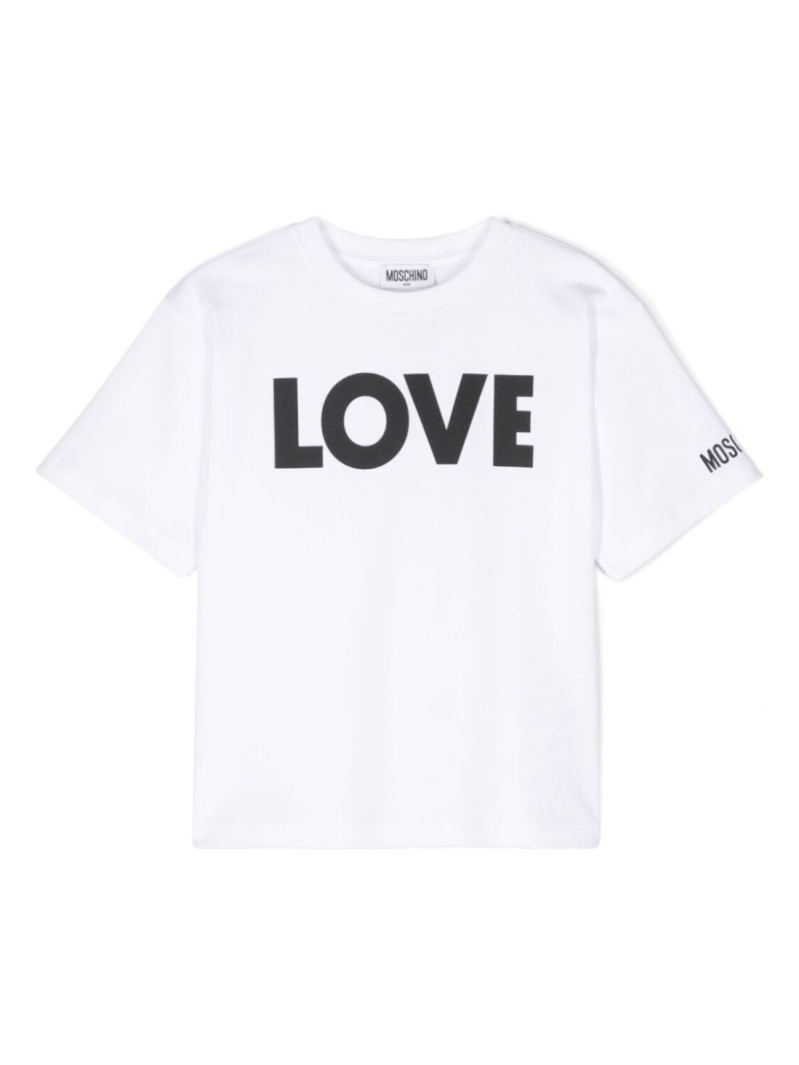 

Moschino Kids футболка с надписью «Любовь», белый