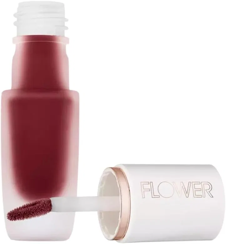 Жидкая помада FLOWER BEAUTY мягкая матовая, гранатовый — фото 2
