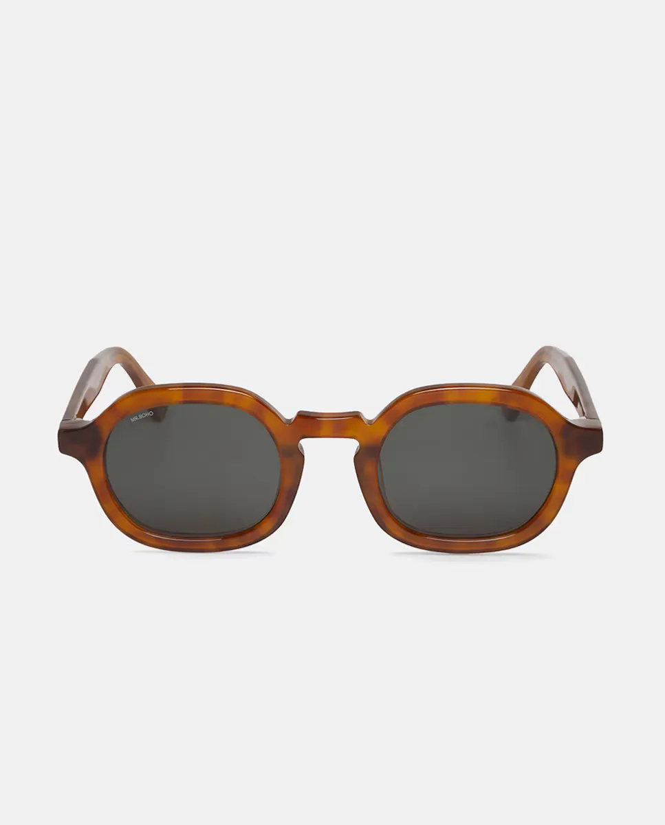 

Солнцезащитные очки унисекс с квадратным ацетатом Mr. Boho, коричневый