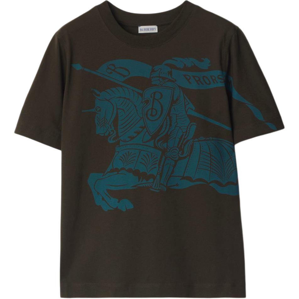 Футболка Equestrian Knight Burberry, хлопковая, коричневый — фото 2