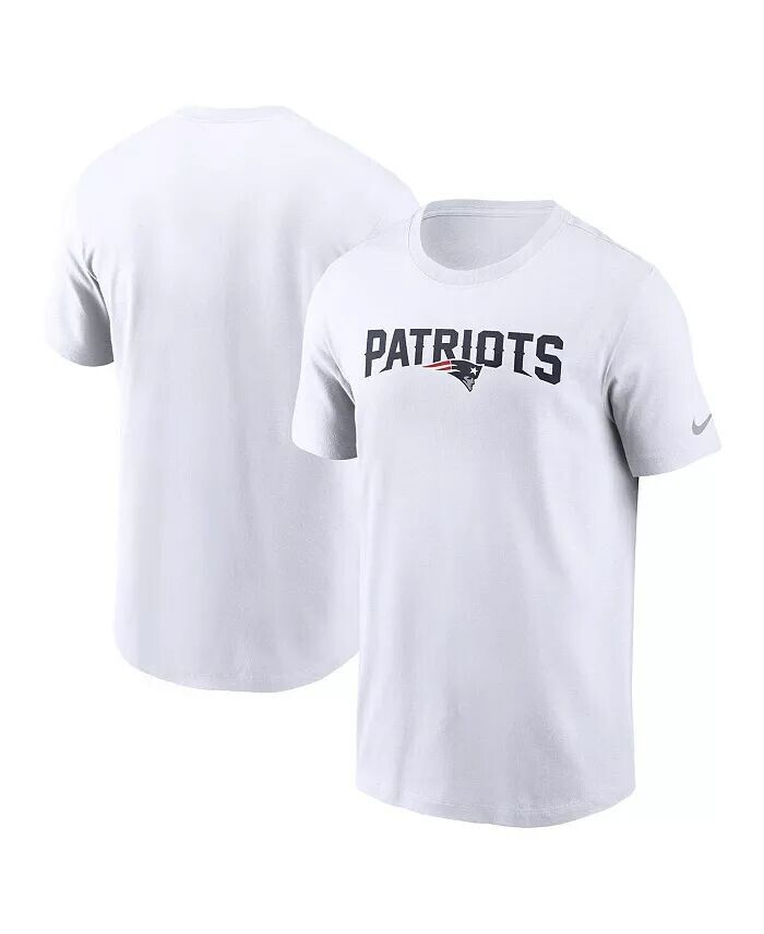

Мужская белая футболка New England Patriots Primetime Wordmark Essential Nike