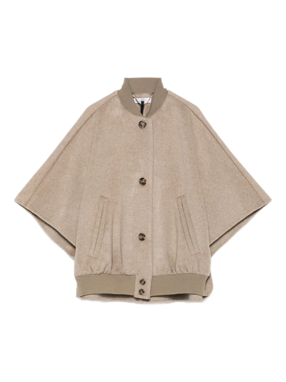 

Шерстяное пальто с кейпом MAX MARA, нейтральный