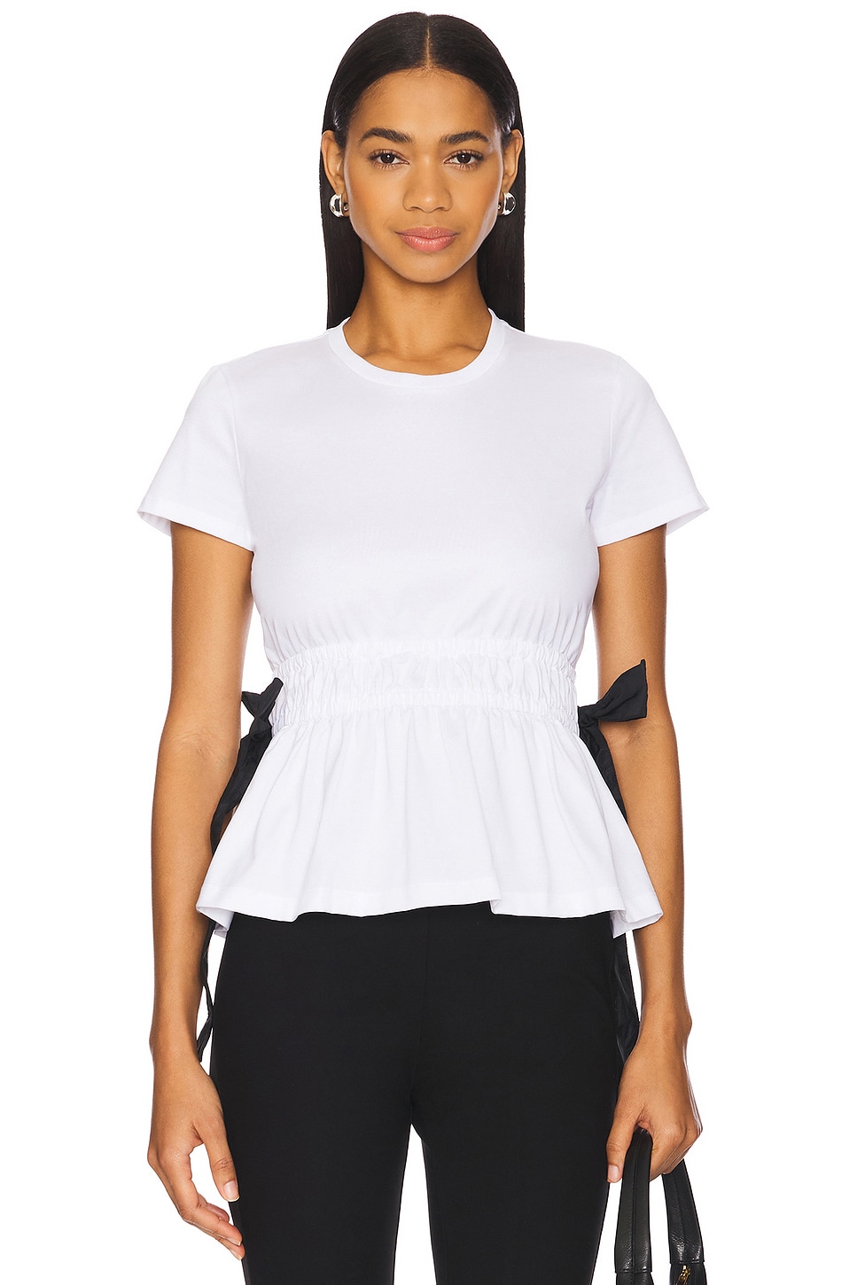 

Футболка с собранными рукавами-капами Marques ' Almeida, white