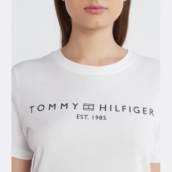 Футболка стандартного кроя с логотипом reg Corp из нержавеющей стали c-nk Tommy Hilfiger, белый — фото 3