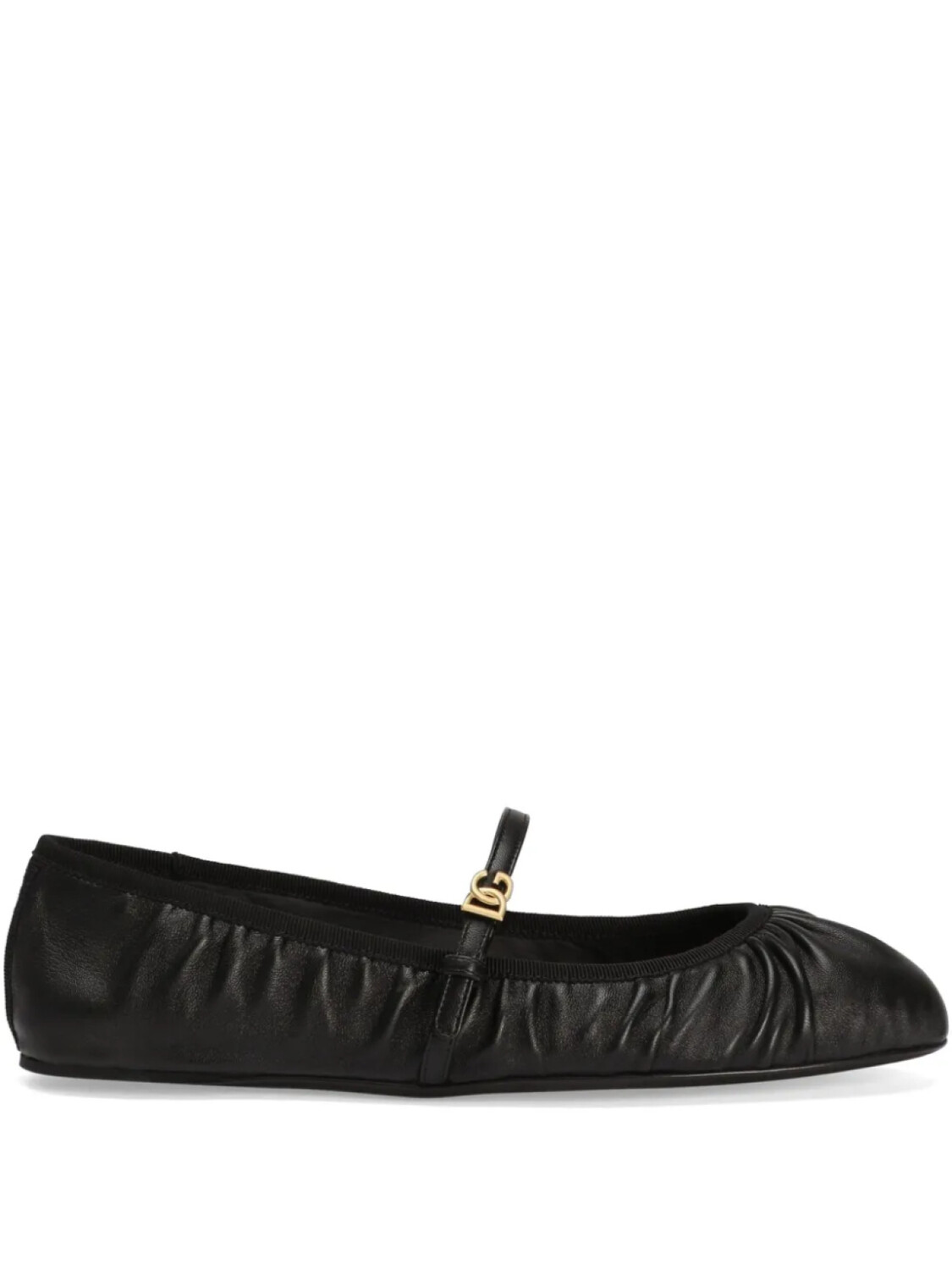 Кожаные балетки Dolce & Gabbana, черный