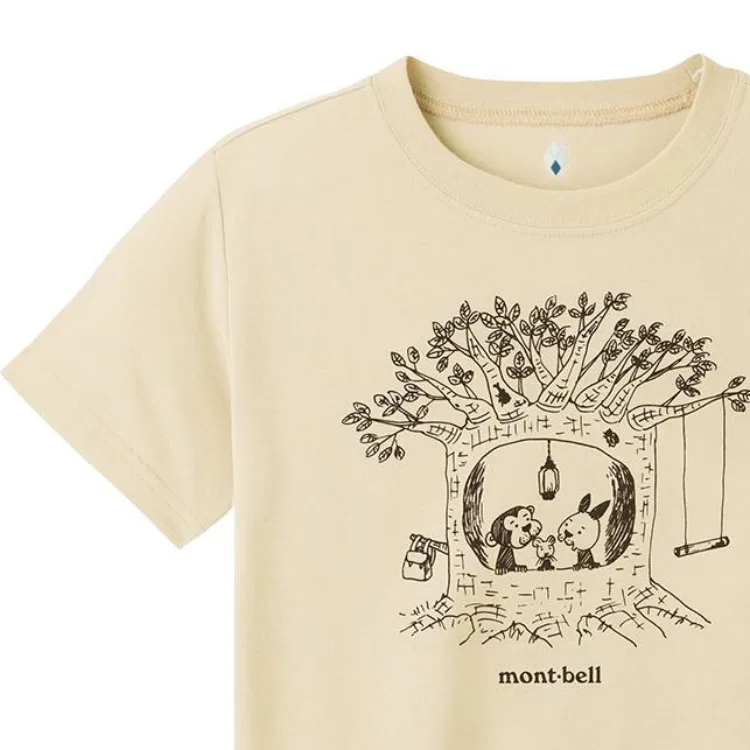 Футболка детская с круглым вырезом Moderate MONTBELL Ivory — фото 4