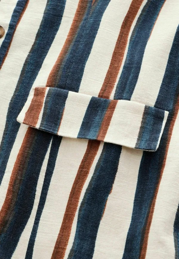 Небольшой жилет Next, Ecru Navy Brown Stripe — фото 3