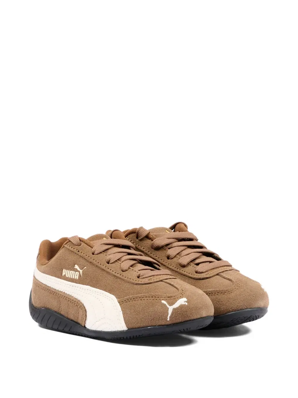 Кожаные кеды Puma Kids, коричневый