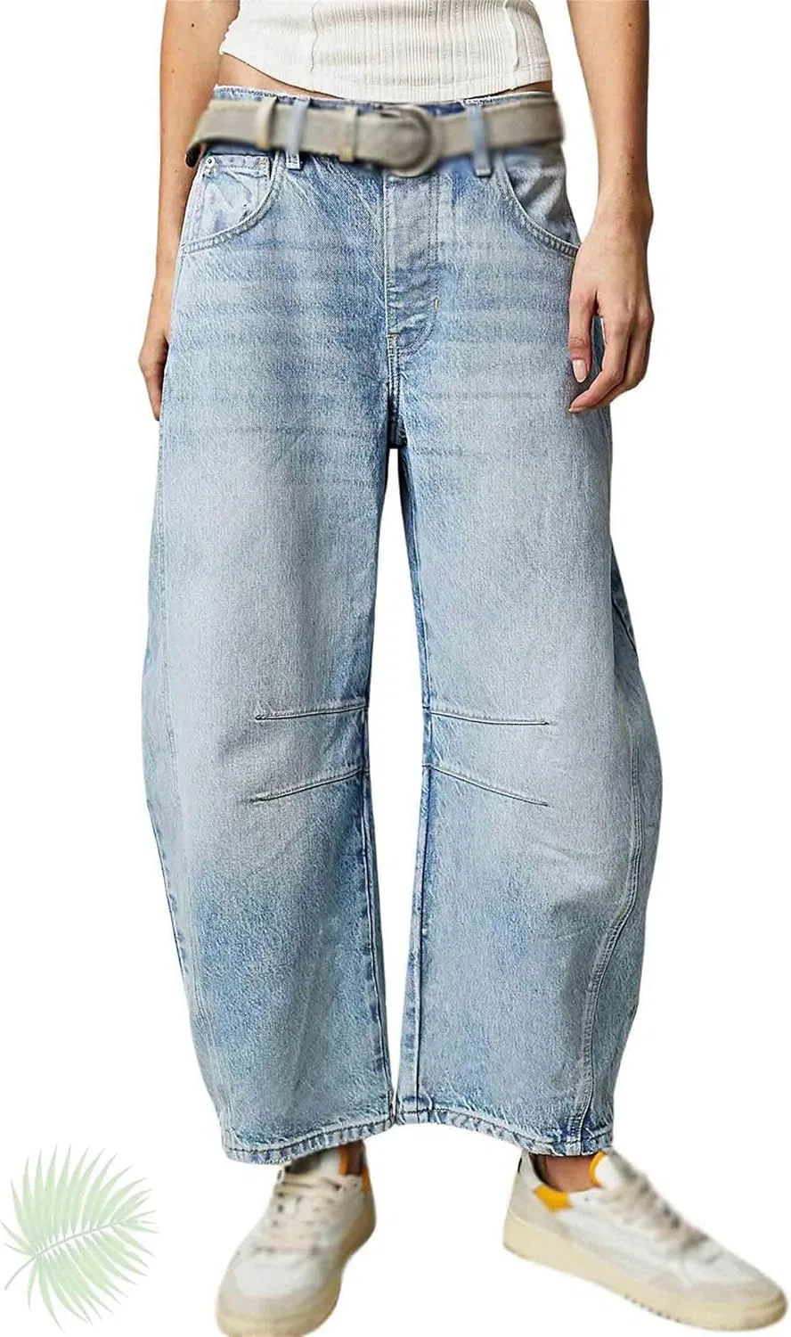 Джинсы Leopard Barrel, Light Blue
