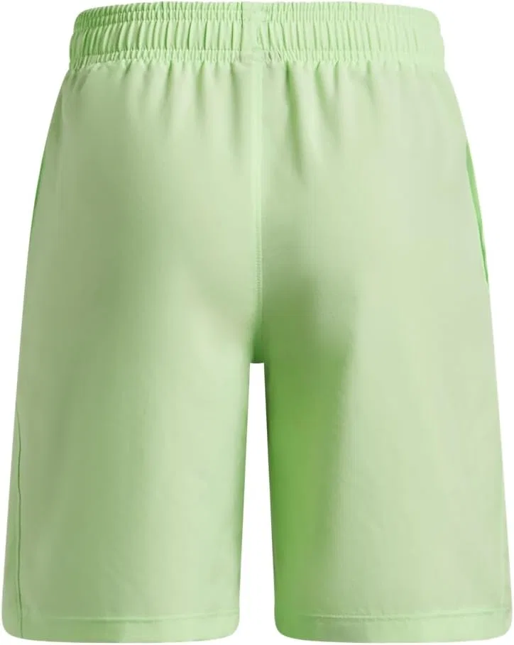 Детские шорты Under Armour Performance Woven Shorts, (712) Lumos Lime//Black — фото 3