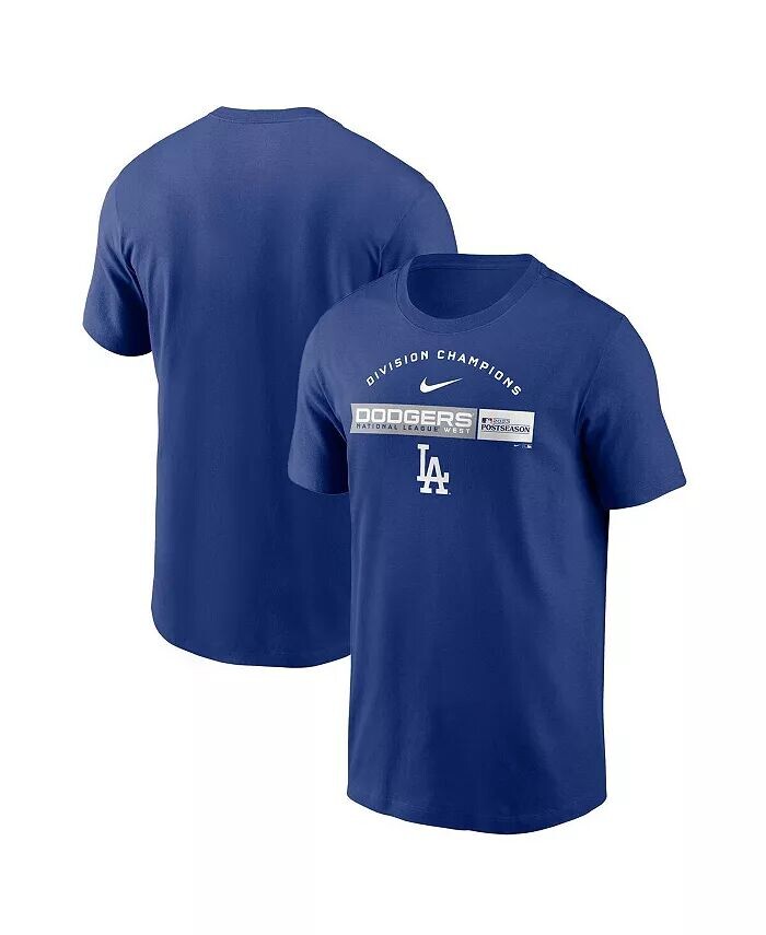 

Мужская футболка Royal Los Angeles Dodgers 2023 NL West Division Champions Nike, синий