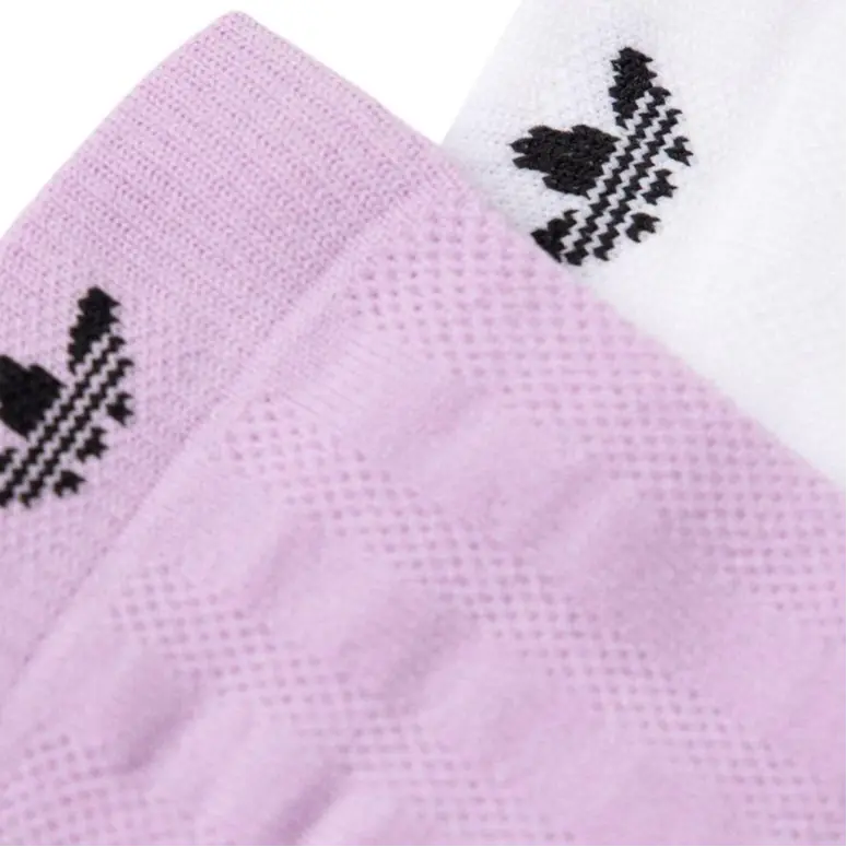 Женские гольфы Adidas Originals, 2 пары (фиолетовый+белый) — фото 2