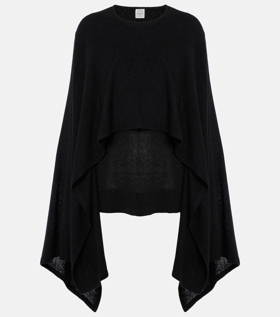 

Драпированный шелковый топ Toteme, черный