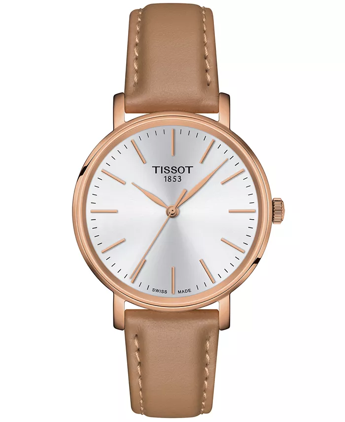 

Женские часы Swiss Everytime с бежевым кожаным ремешком, 34 мм Tissot