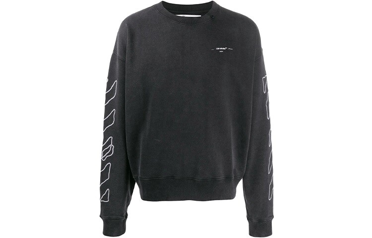 

Свитшот с вышитыми абстрактными стрелками, черный/белый Off-White, черный