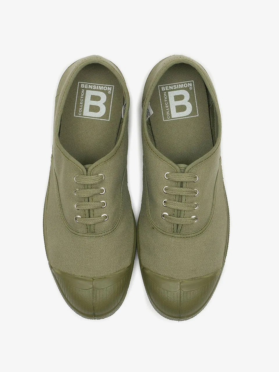 Мужские низкие кеды Tennis Colorsole цвета хаки от Bensimon — фото 2