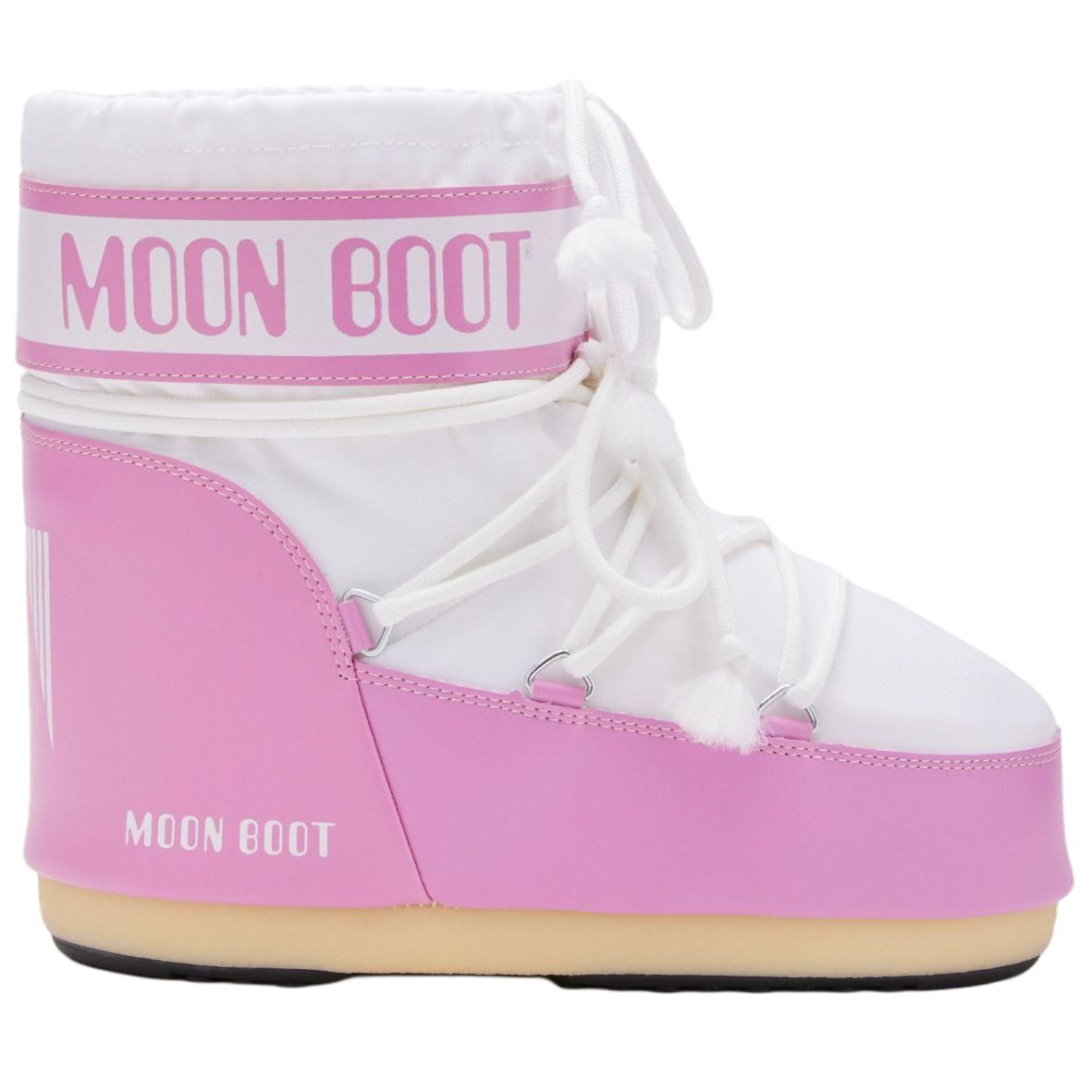 

Зимние сапоги из нейлона Moon Boot Icon Low, белый/розовый