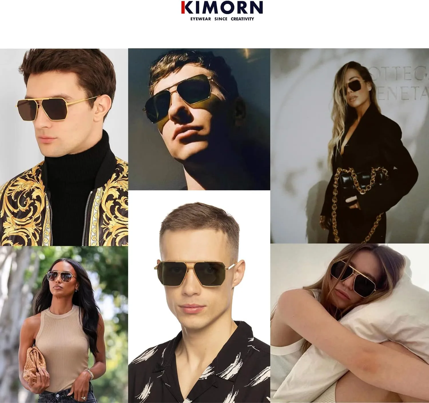 

Солнцезащитные очки Kimorn с поляризацией, женские и мужские, ретро, ​​большие, квадратные, винтажные, классические, большие, металлические, модель K1221, Gold Pink