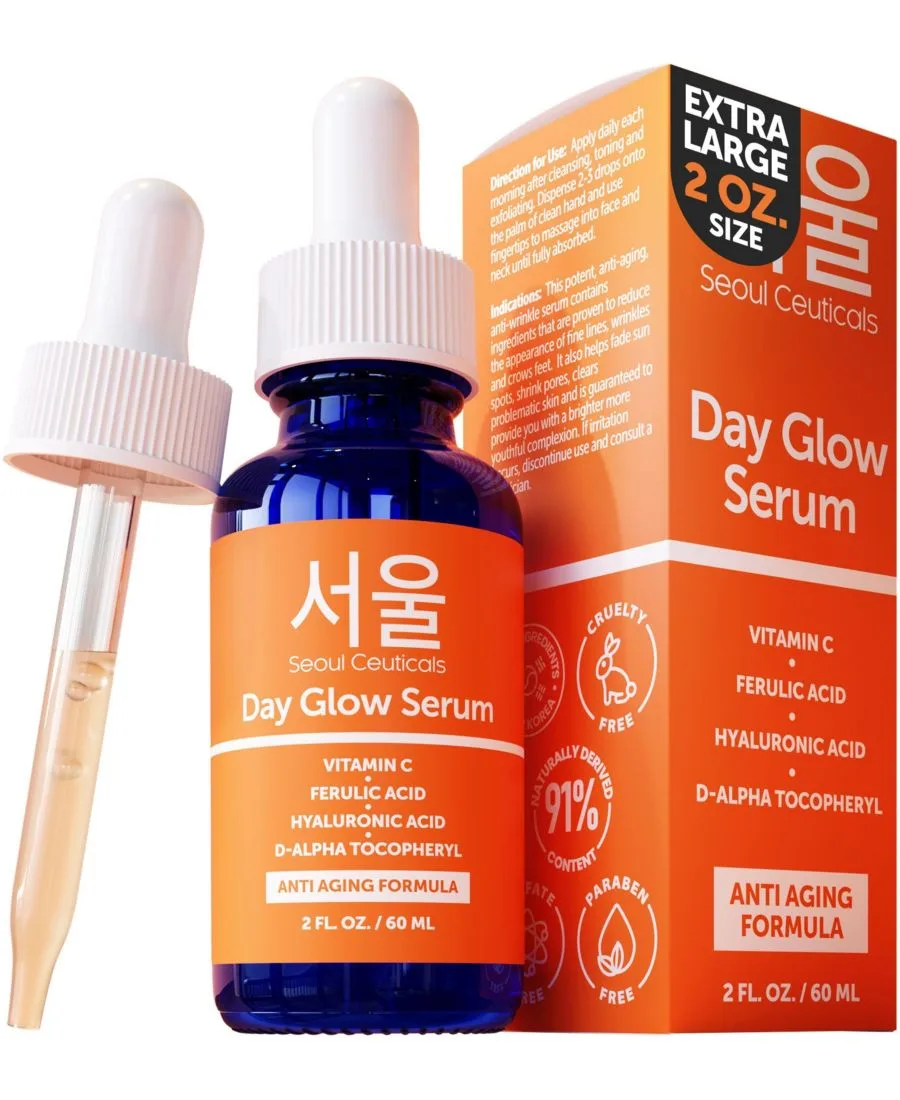 Сыворотка Seoul Ceuticals — Корейская для ухода за кожей с витамином С, дневная для сияния кожи - антивозрастная
