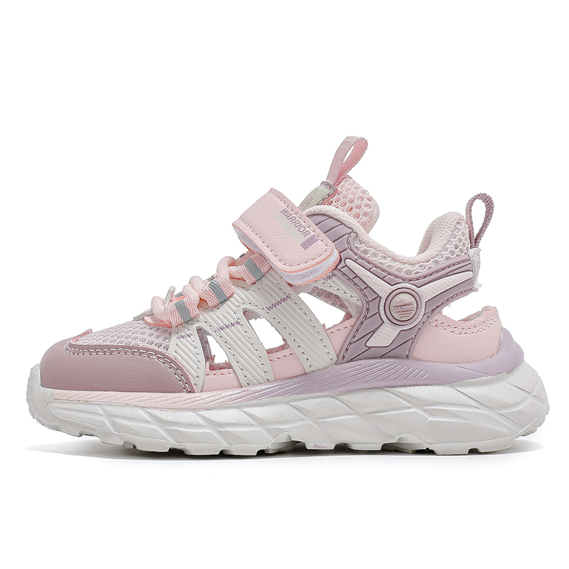 

Детские противоскользящие дышащие низкие кроссовки Warrior Pink Beige Kids